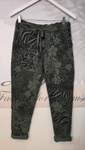 Magiskt stretchig byxa, Autumn Leaves Army (Madde) - Soulful Fashion