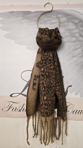 Halsduk med fransar, Fudge / Brun, Love Leo - Soulful Fashion