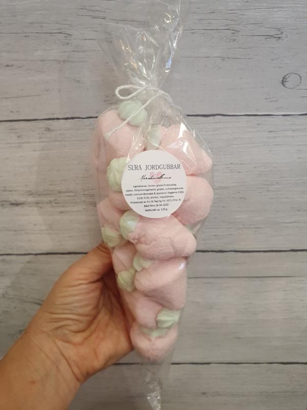 Godisstrut, Sura jordgubbar (marshmallows)