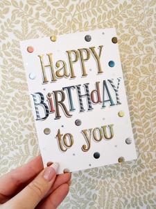 Happy birthday to You, dubbelt kort från Pictura