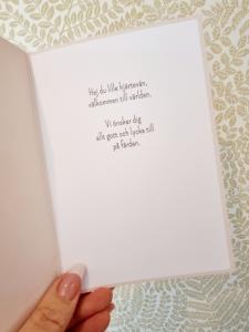 På dopdagen - dubbelt kort med hjärtballong, Pictura