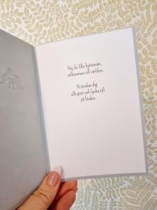 På dopdagen - dubbelt kort med elefanter i guld, Pictura