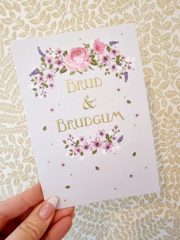 Brud & Brudgum - dubbelt kort vackra blommor, Pictura