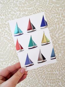 Segelbåtar - dubbelt kort, Pictura