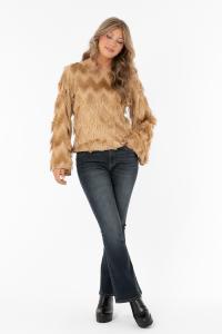 Tröja Guld, Fransar Zick Zack, Desiree - Capri Collection