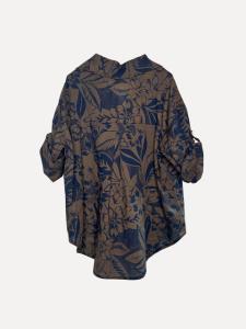 Blus Storblommig Brun / Marin, Bea - Onesize - Reunion Home