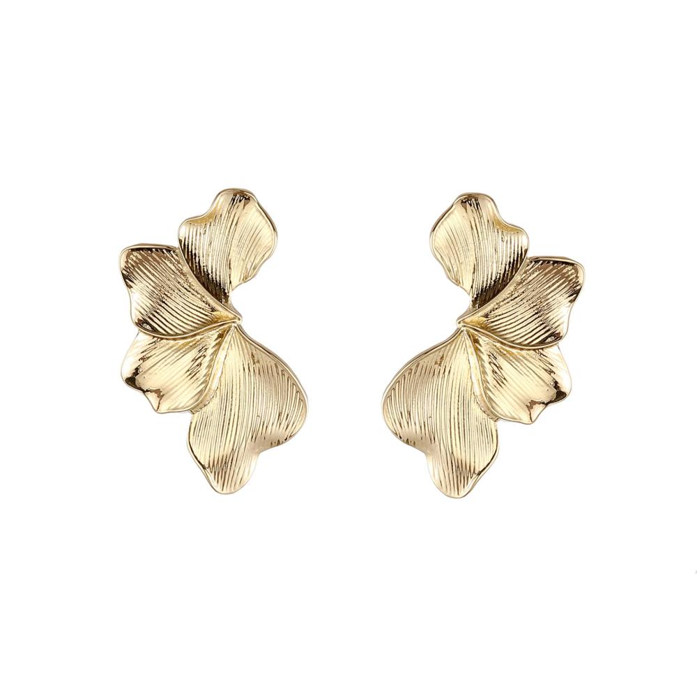 Örhängen Blad, Guldfärgat - Gemini