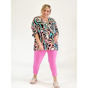 Tunika / Topp, Svart Multi, Erika (Plus Size) - Cat & Co