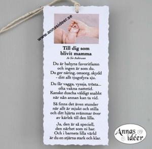 Diktkort - Till dig som blivit mamma