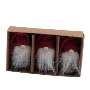Tomte Röd Wolly, Set om 3 (Miljögården)