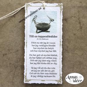 Diktkort - Till en toppenförälder