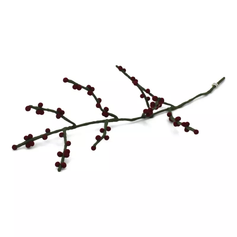 Tovad grön gren med mörkröda bär (10223) - Én Gry & Sif                   LEV V.40