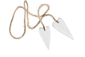 Trähjärtan (2 vitfärgade i rep) - A lot  (33798)