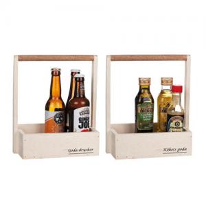 Trälåda med text goda drycker, hög modell