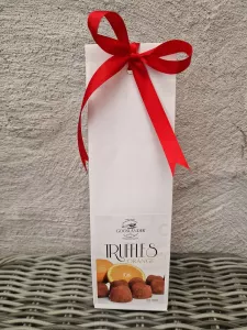 Chokladtryfflar Apelsin, Vit förpackning, 200 g - Gooslander