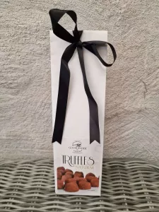 Chokladtryfflar Naturell, Vit med svart band, 200 g - Gooslander