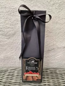 Chokladtryfflar Hallon, Svart förpackning, 200 g - Gooslander