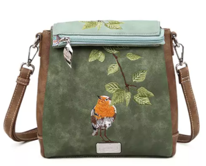 Axelväska Rödhake, Mörkgrön / Brun / Ljusgrön - HI-DI-HI