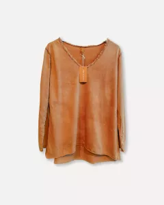 T-shirt Lång ärm, Tobak, Laila - Reunion