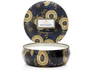 Moso Bamboo, 3-Wick Tin Candle - Voluspa Doftljus