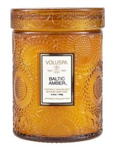 Baltic Amber, Mini Glass Jar with lid - Voluspa Doftljus