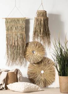 Väggdekoration av sjögräs, Cirkel (Dia 50 cm) - A lot