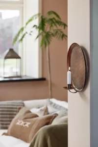 Väggljusstake I Mässingsfinish, Hålmönster - IB Laursen