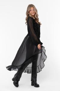 Kaftan, Svart med volang (Valentina) - Capri Collection
