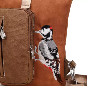 Ryggsäck / Slingbag Hackspett, Cognac / Brun - HI-DI-HI