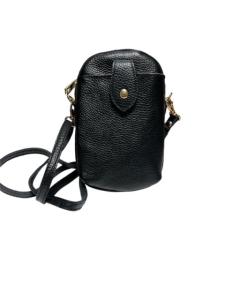 Celly bag i skinn, Svart "Milla" - Gemini