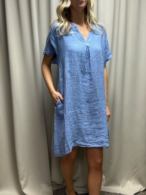 Linneklänning Venice Blå - Gemini