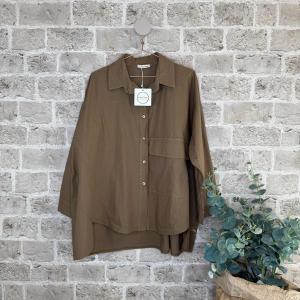 Skjorta med ficka fram, Mocka brun Tokyo - Cabana Living