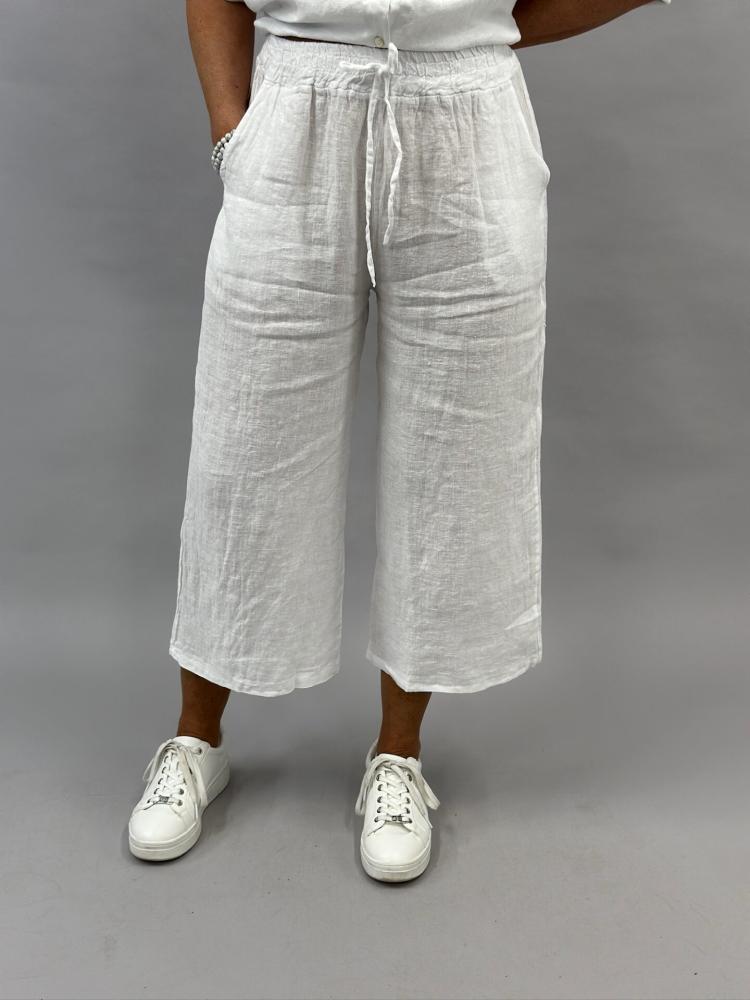 Linnebyxa Culotte Vit, Vivi - Mix by Heart