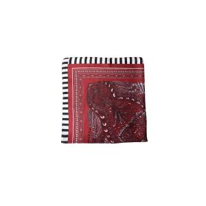 Scarves Paisley, Vinröd (70x70 cm) - Black Colour