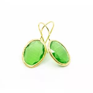 Örhänge Äpplegrön, Thea Guld – 7EAST