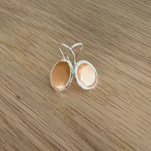 Örhänge Thea, Peach Silver – 7EAST