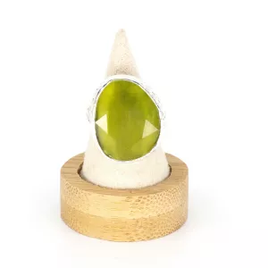 Ring Omikron, Mörkgrön Silver – 7EAST