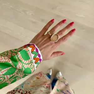 Ring Omikron, Peach Silver – 7EAST