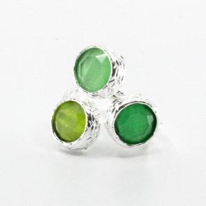 Ring Tripple Tau, Jade Silver – 7EAST