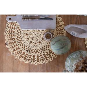 Bordsunderlägg Handvirkat, Gul Britta