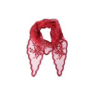 Scarves Hallonröd, Triangelformad i spets (130x45 cm) - Black Colour