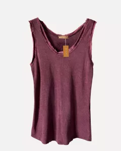 Yoga Tank Top, Vinröd - Reunion Home