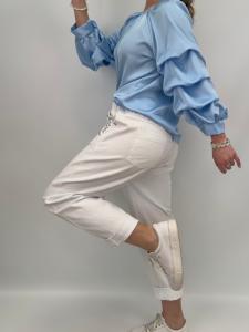 Bomullsbyxa med nitar, Vit Zelia - Gemini     BERÄKNAD LEV: FEB