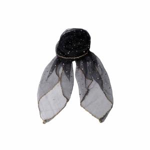Scarves, Svart med guldglitter (70x70 cm) - Black Colour