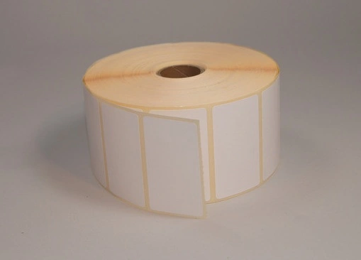 Etiketter, Rulle, DT, Avdragbart lim, Perf, 57x32Ø25,4 mm, 2100 st/rulle