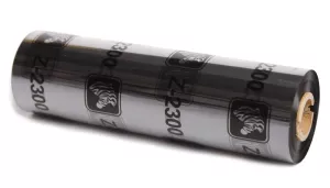 Termotransferband, Zebra 2300, Vax, 110 mm x 74 m Ø 12,7 mm