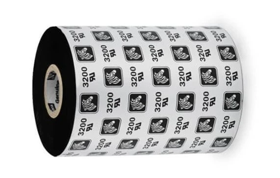 Transferband, Zebra 3200, Vax/harts (resin), 40 mm x 450 m Ø 25,4 mm