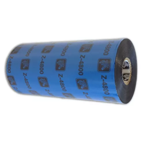 Termotransferband, Zebra 4800, Harts (resin), 156 mm x 450 m Ø 25,4 mm