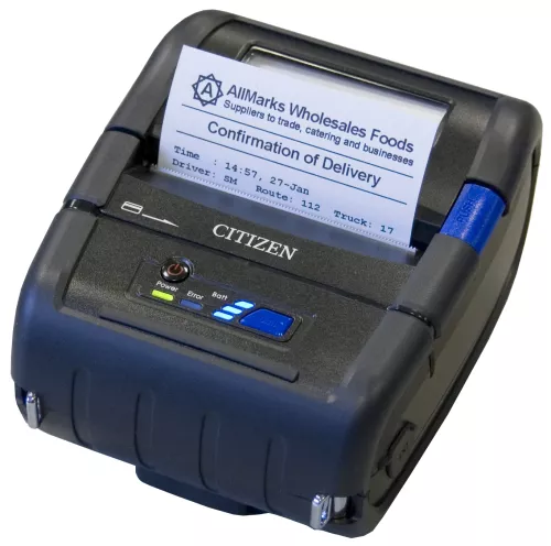 Kvittoskrivare, Mobil, USB, Bluetooth, WiFi, Seriell (RS232), Citizen CMP-30II