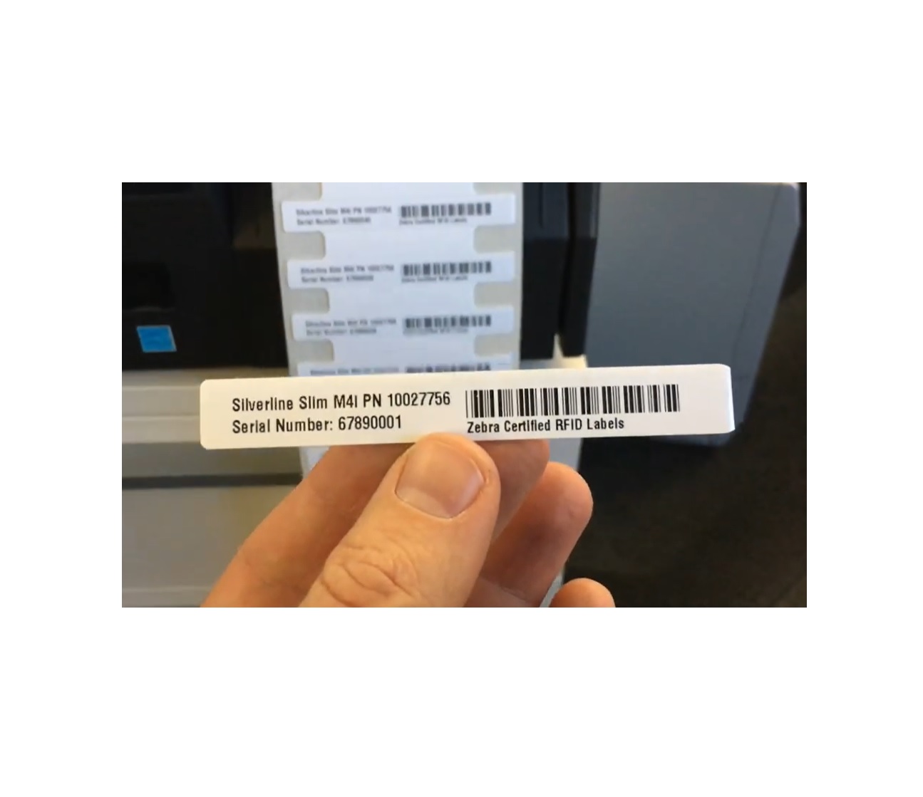 Zebra RFID-etiketter, Silverline Slim II ETSI (Monza R6-P) On-metal, 100x13Ø76 mm, 600 st/rulle